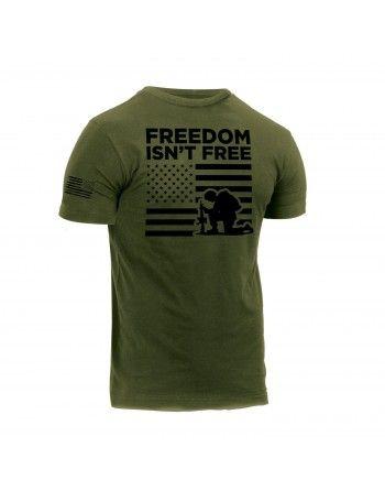 Tričko FREEDOM ISN´T FREE krátký zelené