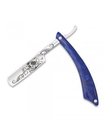 Břitva Albainox SKULL 14,7 cm MODRÁ
