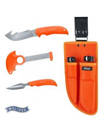 Lovecký set s pouzdrem Walther Hunting Knife Set, oranžový