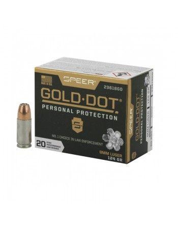 Náboje Speer Personal Protection, 9mm 124gr, JHP Gold Dot