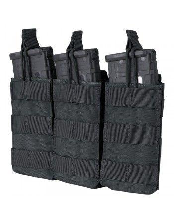 Sumka MOLLE trojitá na zásob. 3xAR15 otevřená ČERNÁ