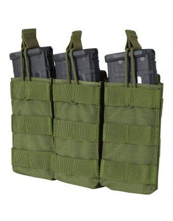 Sumka MOLLE trojitá na zásob. 3xAR15 otevřená ZELENÁ