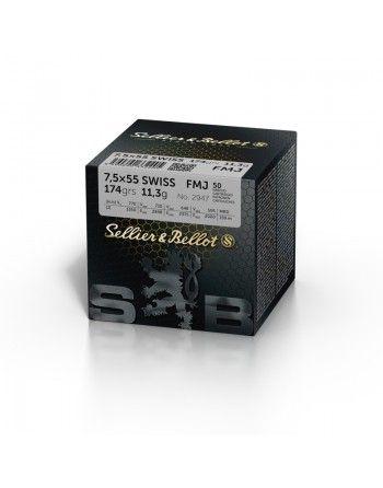Náboje S&B 7,5x55 SWISS FMJ 147grs bal. 50ks