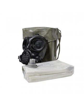 Maska plynová OM-90 + oblek JP-90 v použité brašně
