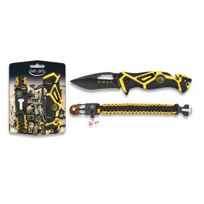 Nůž zavírací FOS SWAT hladké ostří + paranáramek