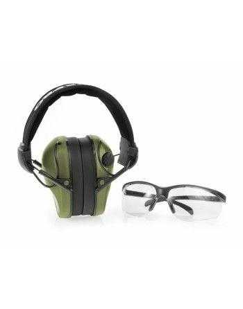 Sluchátka REALHUNTER PRO aktivní ZELENÉ + BRÝLE