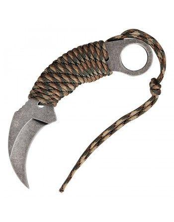 Nůž KARAMBIT paracord WOODLAND