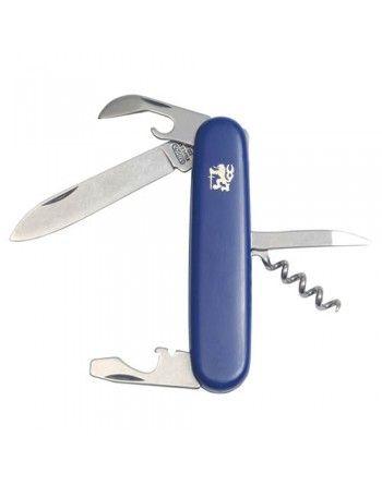 Nůž DŮSTOJNICKÝ 5F zavírací NEREZ střenka PLAST MODRÝ