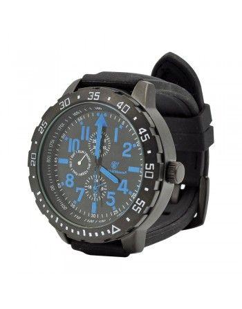 Hodinky CALIBRATOR s gumovým řemínkem MODRÉ